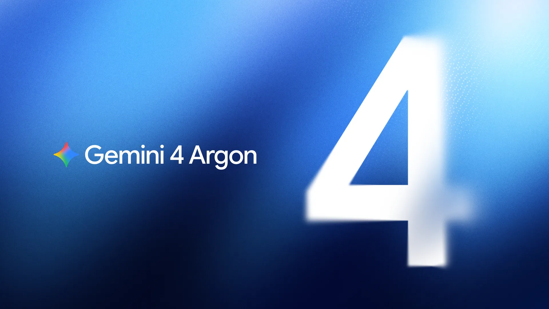 Arte oficial do Google com o nome Gemini 4 Argon em composição editorial abstrata.