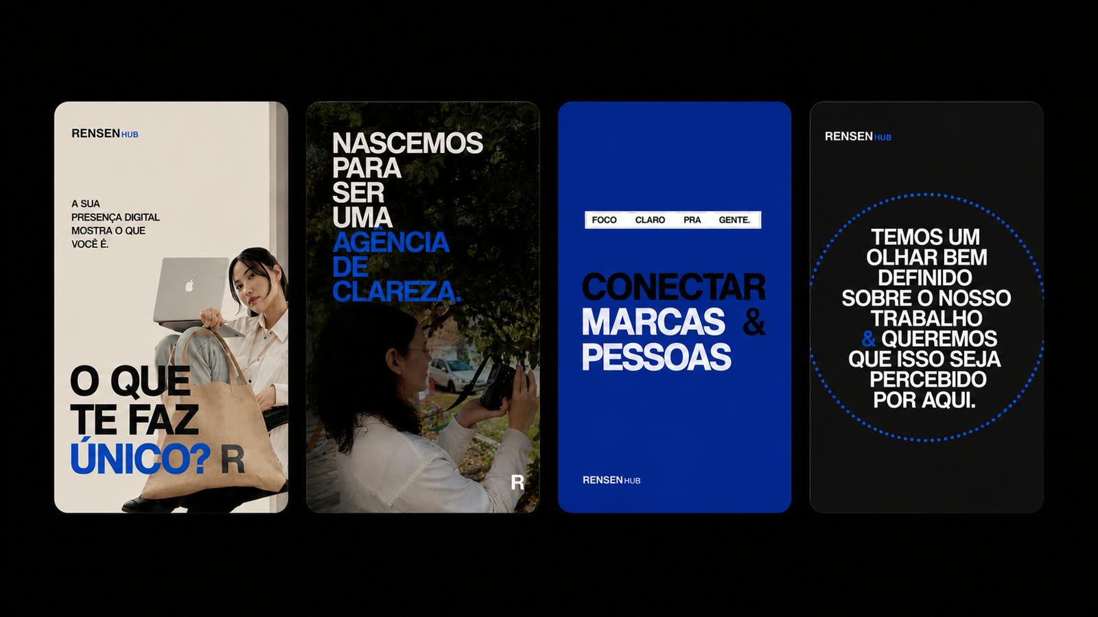 Linha editorial da Rensen para redes sociais
